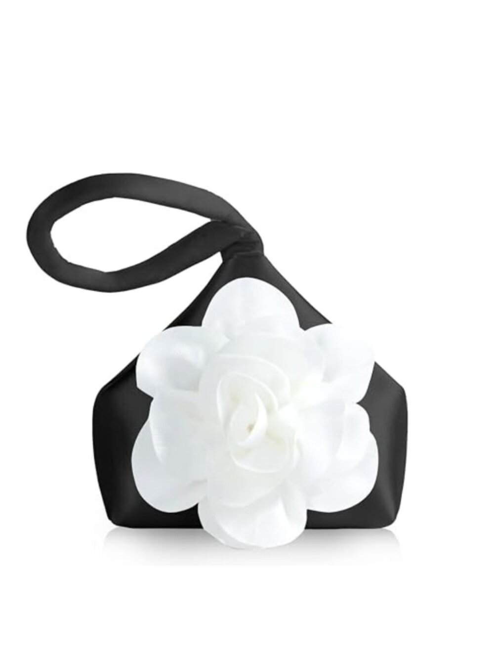 Satin Evening Clutch Floral Triangle Purse for Wedding Party